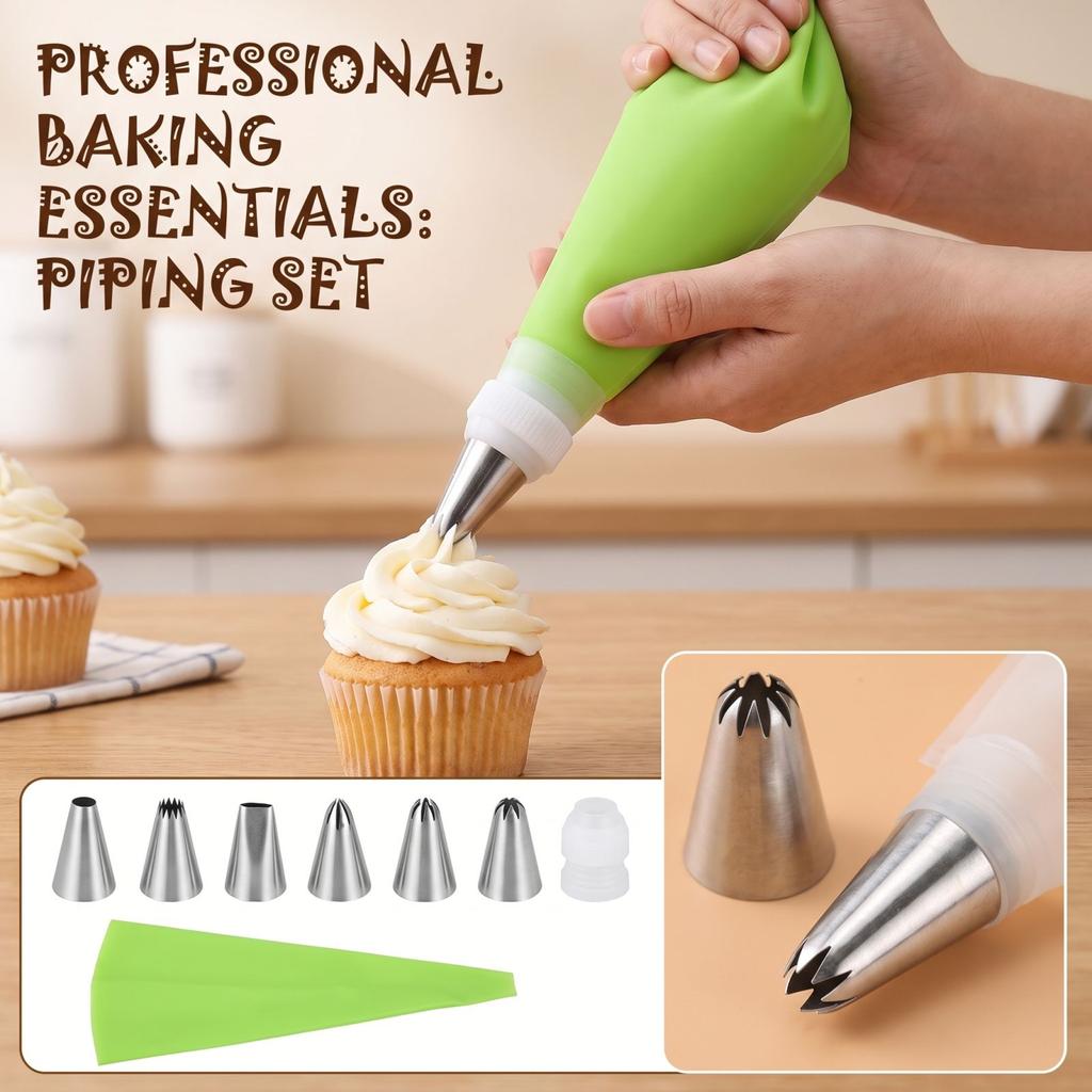 Piping Bags and Tips Set for and Frosting