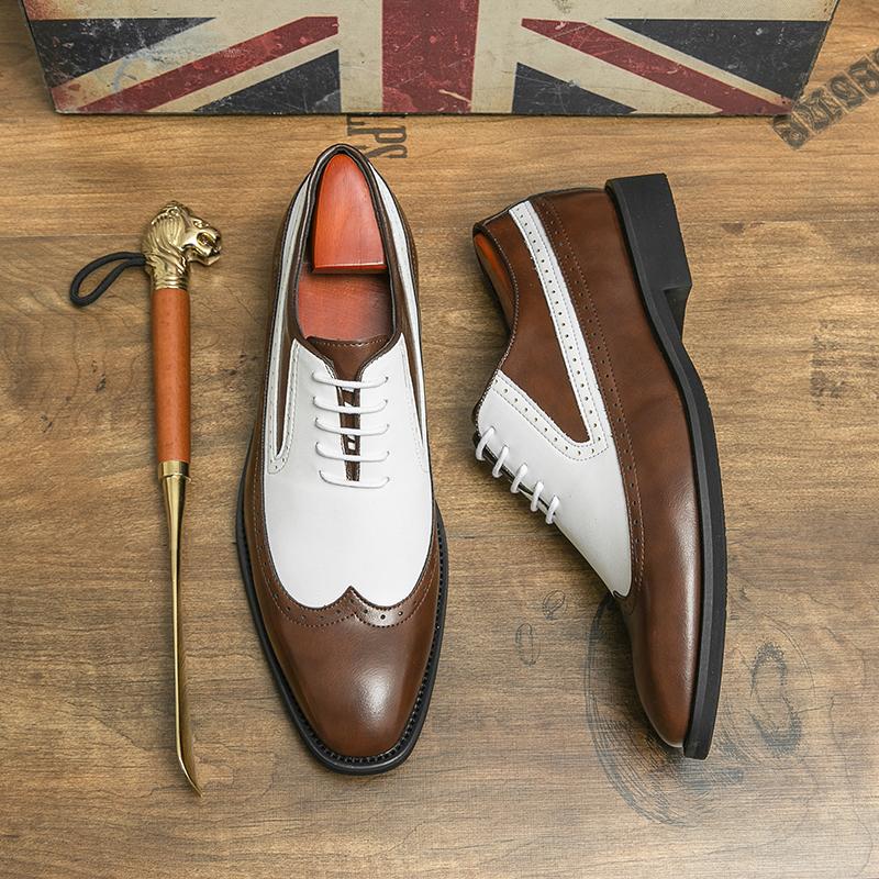 Весенние черные белые кожаные туфли для мужчин Высококачественные свадебные туфли для вечеринок Деловые офисные туфли-лоферы для мужчин Роскошные дизайнерские туфли