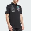 Adidas Мужская уличная футболка-поло Mercedes AMG Petronas Formula One Team черного/белого цвета JW5391