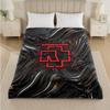Rammstein Print Flannel Blanket Cozy Lightweight Plush Throw Blanket For Bed Sofa Household Use