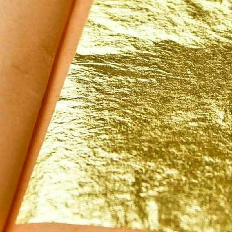 Набор из 100 листов сусального золота для художественного золочения, изготовления чистых листьев