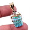 Натуральный радужный кальцит драгоценный камень 925 проба серебро двухцветная подвеска 1,5" r9e87