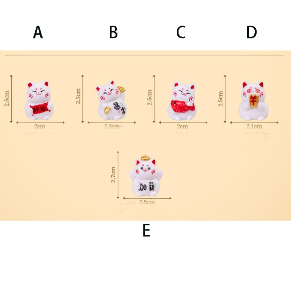 Micro Landscape Creative Cute Good Luck Fat Fortune Cat DIY Decoration Accessories Car Desktop Mini Ornaments Office Desktop