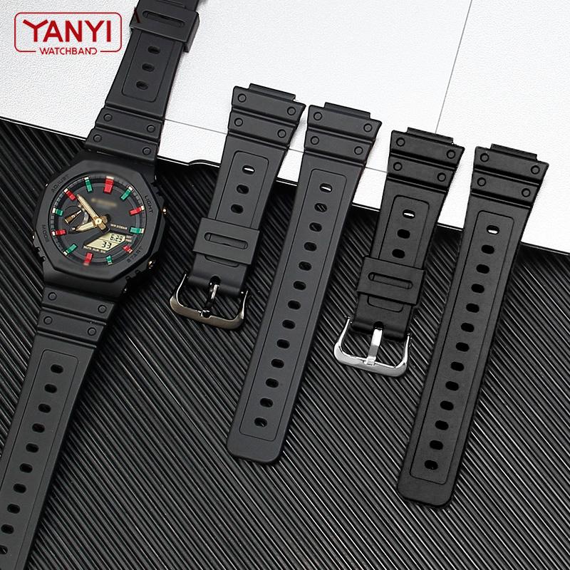 Пластиковый ремешок для часов casio G-Shock DW-6900/DW9600/DW5600/GW-M5610 GA-2100/2110 DW-5000 GW-B5600 DW5025 5035 ремешок для часов 16 мм