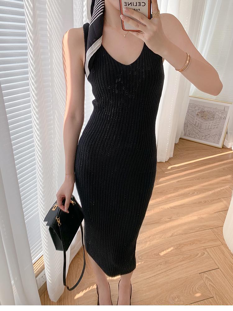 Ayollar Qishki 2 ta Paket Uzun Bodycon Sviter Ko'ylak