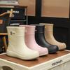 New Waterproof Shoes Women's Rain Shoes Short Water Boots Adult Low Tube Fashion Student Non-slip and Wear-resistant Four-season Outer Wear