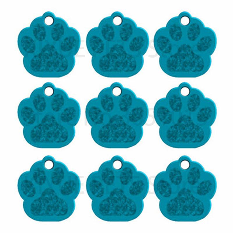 100 шт. Бирка для питомца с лапой, ID-бирка для собаки, с гравировкой на заказ, Именная табличка, Телефон, ID-бирки для собак, Персонализированный алюминиевый кулон для питомца, Брелок