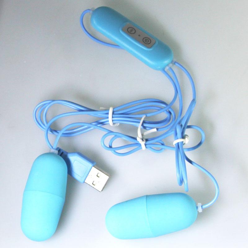 USB Power Jump 2 Egg Vibrator G-spot Multi Massage Stick Double Masturbation Clitoris Remote control AV Orgasm Squirt Sex Toys