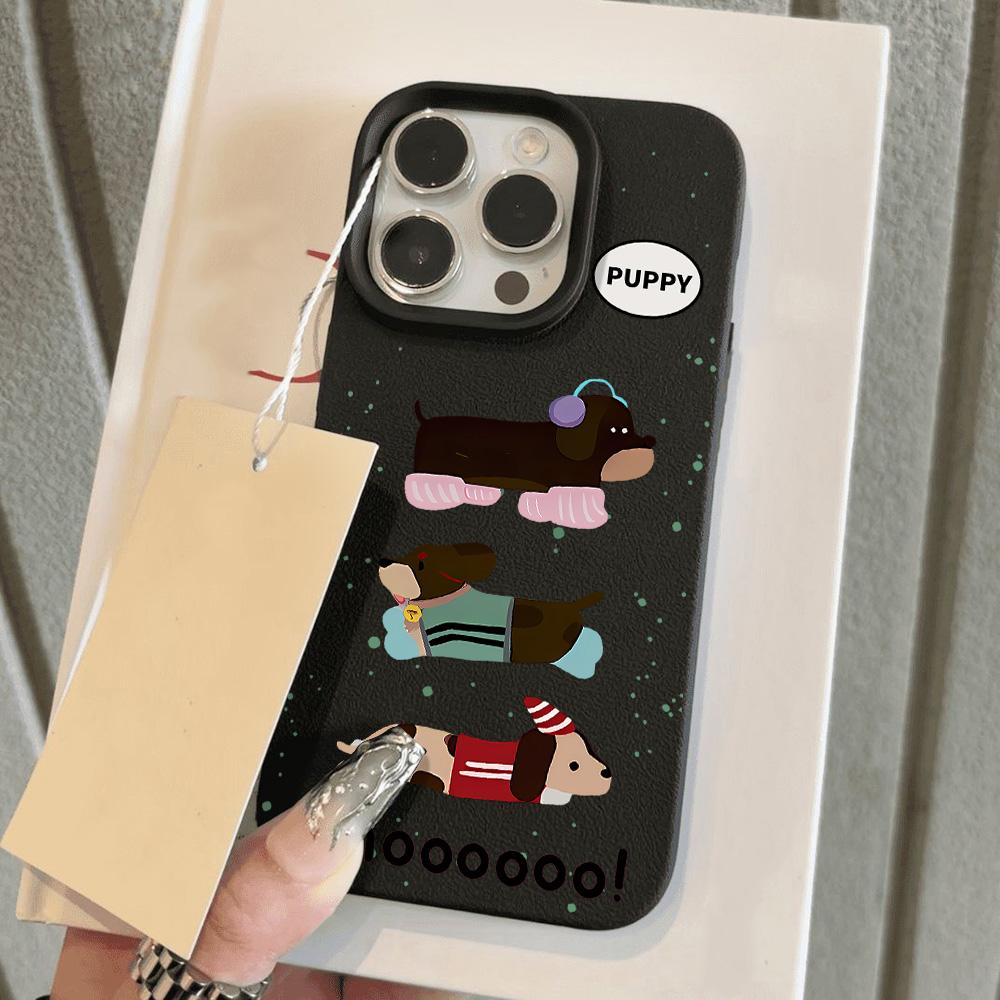 Чехол для телефона iPhone 11 13 XR XS Max, чехол для iPhone 12 14 15 16 Pro Max 12 Pro 15 Plus, кожаный, окрашенный, водонепроницаемый, устойчивый к падениям и износу, мультяшный