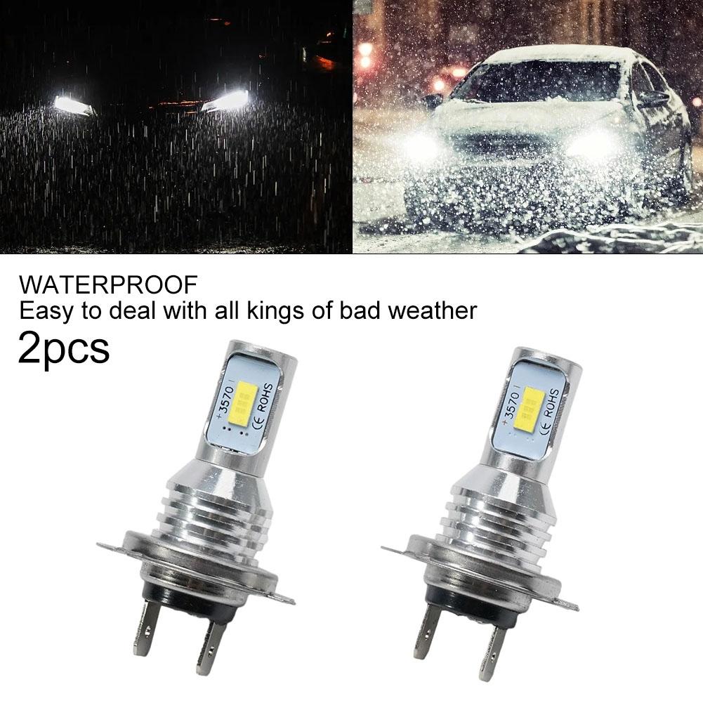Dustproof LED Headlights Super Bright Parts Set Car Auto 2Pcs H7 8000LM
