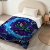 Tanjiro Kamado Printed Flannel Blanket, soft throw for bedroom sofa, washable, Christmas present, great gift.
