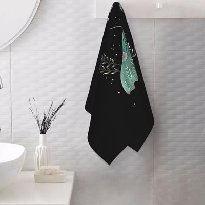 Luna and Moth Мягкое полотенце для лица Быстросохнущее Хлопковые полотенца для бассейна и ванны Впитывающие