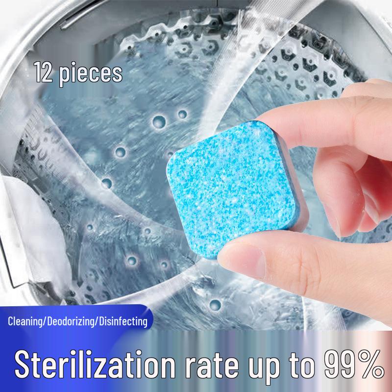 Шипучие таблетки для очистки стиральной машины - Стерилизуют, дезинфицируют и удаляют накипь в полностью автоматических барабанных машинах