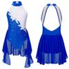 Sequin Ballet Skirted Leotard Dance Dress Kids Girls Sleeveless Rhinestone Gymnastics Lyrical Figure Skating Dress