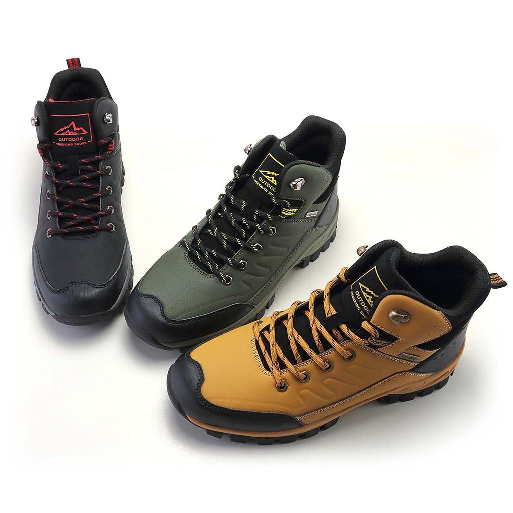 Men Waterproof Hiking Boots Outdoor Climbing Non-slip Camping Trekking Sneakers Sports Breathable Mountaineering Boot Male Hiking Shoes Work Sneakers