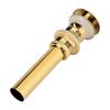 Kitchen Bathroom Basin Sink Solid Brass Pop Up Drain Stopper with Overflow Hole Golden