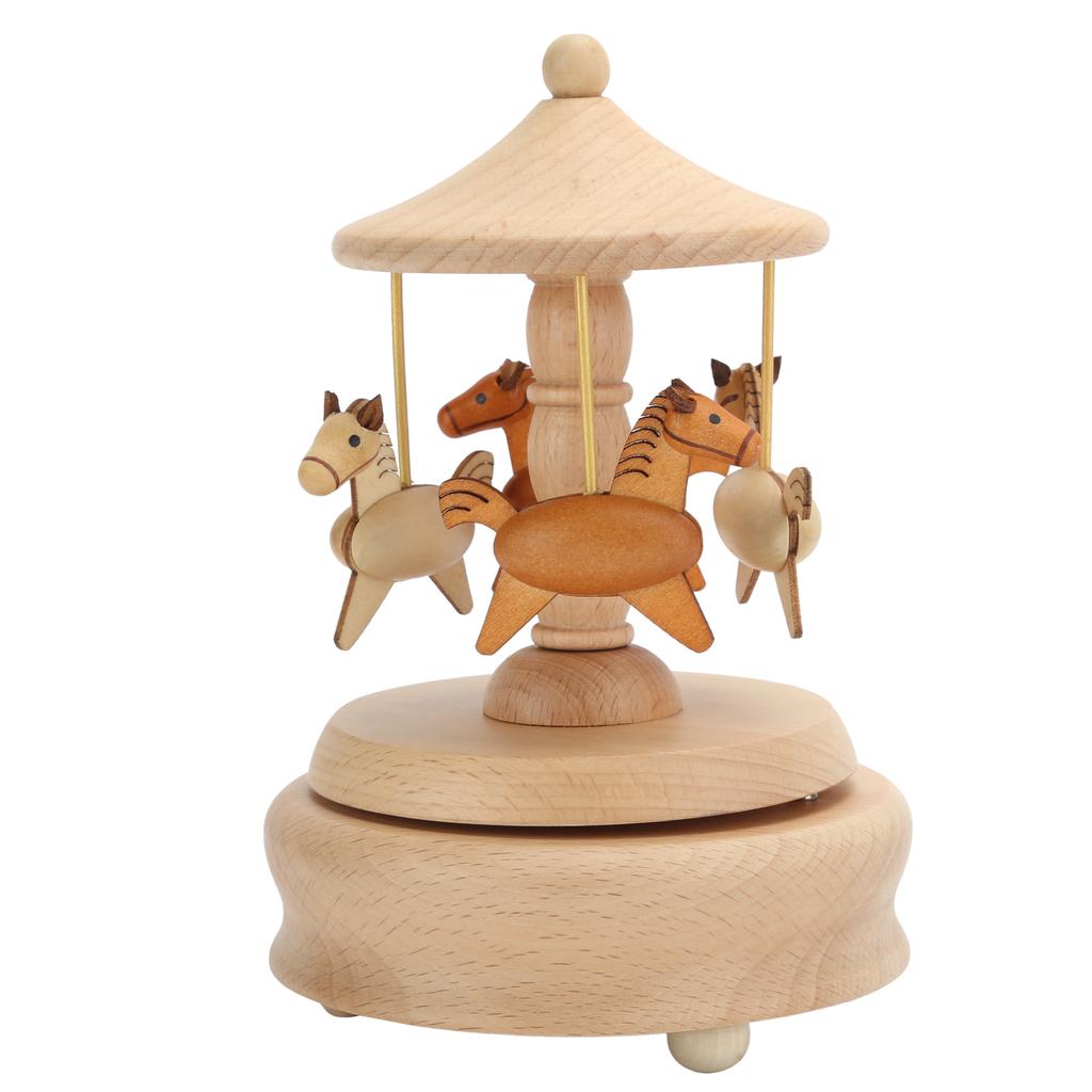 Милая музыкальная шкатулка, деревянная вращающаяся музыкальная шкатулка, изделия из дерева, подарок на день рождения, домашний декор