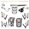 For Peugeot 508 2011-2017  Interior Central Control Panel Door Handle Carbon Fiber Stickers Decals Car styling Accessorie