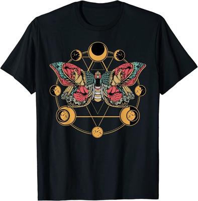 Отличная футболка унисекс с дизайном Butterfly M0th Moon Phases