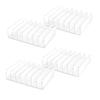 Clear Acrylic CD Organizer Rack 4-Piece Set Space-Saving Storage Solution