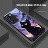 Милый маленький котик для Y72 33S 11 03 36 96 Lite 35 16 Iqoo 12 V40 SE 5G 29 40 21 30 X80 Pro Vivo Чехол для телефона из закаленного стекла Черный