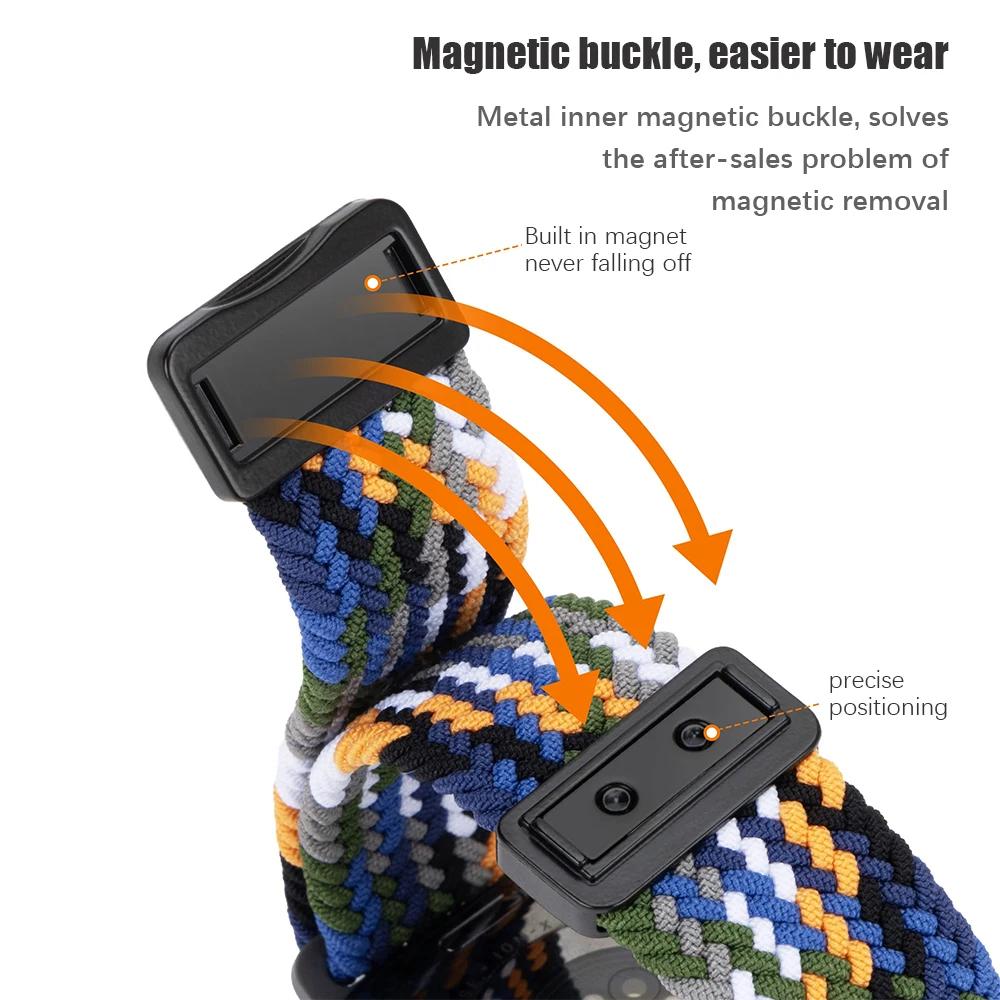 20mm 22mm Elastic Braided Nylon Strap for Amazfit GTR 4 3 Pro Band Replacement Bracelet for Amazfit GTS 4 2 mini/Bip 5 4 Correa
