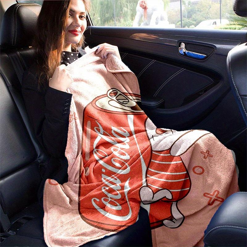 1pc CocaCola Piglet Blanket Cute Cartoon Character Stuffed Animal, Perfect Gift for Home Decor, Couch Cover, Travel Blanket, Camping, Office Nap