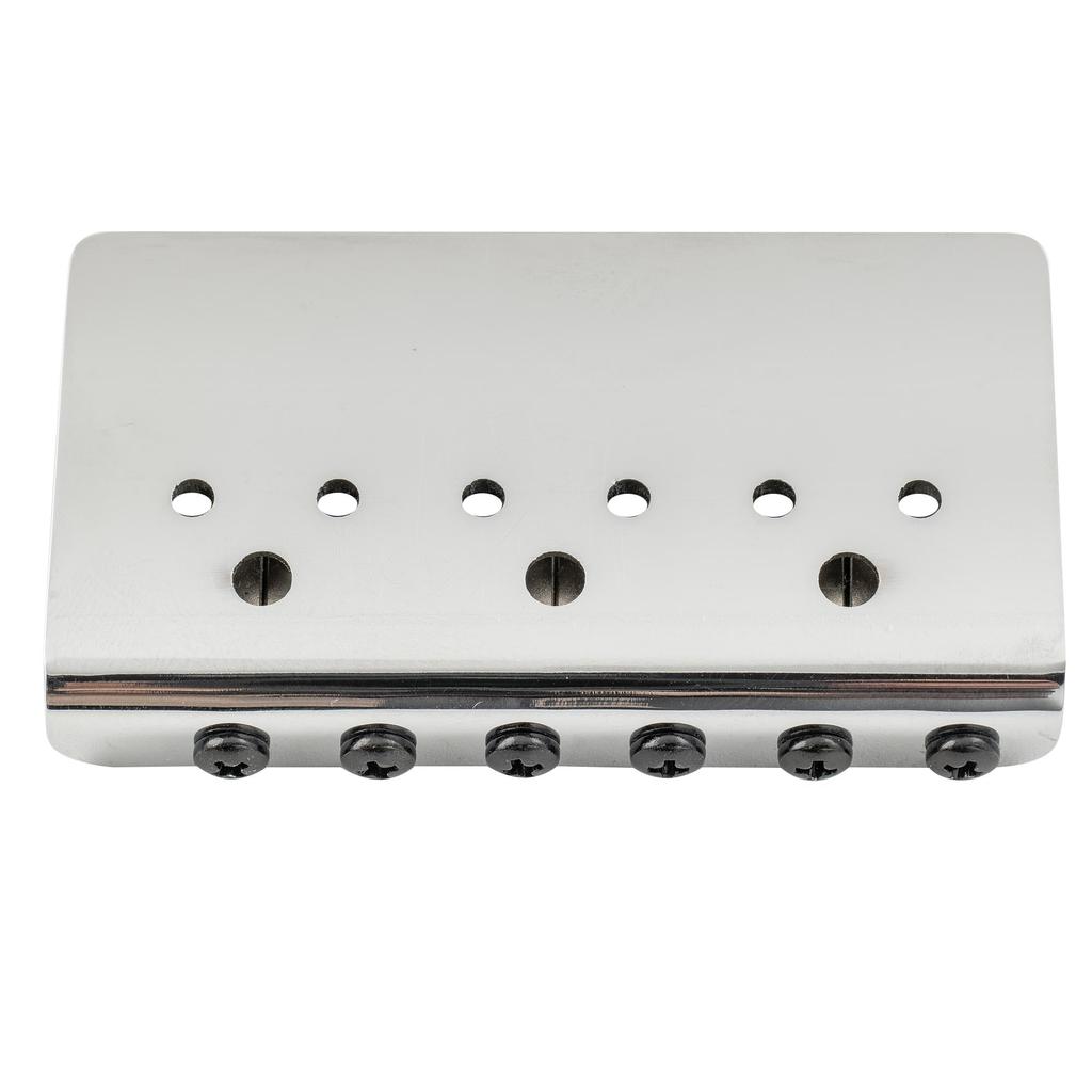 Musiclily Ultra Hardtail Guitar Offset Bridge for Electric Chrome 10.5mm Bridge, Saddle, Non-Tremolo Strat/Telecaster Guitars,