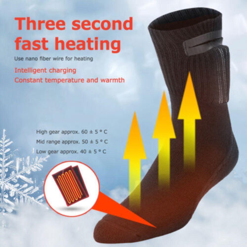 Unisex Boot Winter Warmer Socks Thermal Stocking Electric Heated Socks Feet Warmer