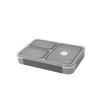 Foodman Bento Box, Slim, Can Be Carried Upright, 600ml, Clear Gray, Leak-Resistant, Double Sealing, Secured with 4-Point Lock, CB Japan, DSK