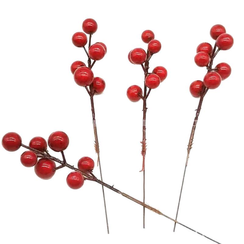 Artificial Red Fruit Money Tree Ornament for New Year & Christmas Décor