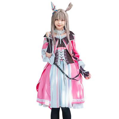 Uma Musume Wonder Acute Косплей Хэллоуин Аниме Конкурс Одежда Розовый [молочное время]