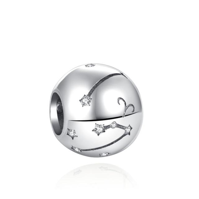 New 925 Sterling Silver 26 A -Z Floral Charm Beads Charm Bracelet Diy Women 'S Jewelry Accessory