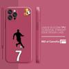 Funny Coque Football Phone Case iPhone 11 12 13 14 Pro Max 7 8 Plus XR XS SE Straight Edge Liquid Silica Gel Shell Cover Fundas