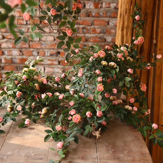 Имитация цветка, реалистичная роза, долговечный подвесной искусственный цветок из искусственного шелка, домашний свадебный декор