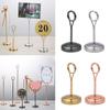 DIY Place Card Holder Elegant Note Clamp Stand Stainless Steel Round Photo Clip  Restaurant Table