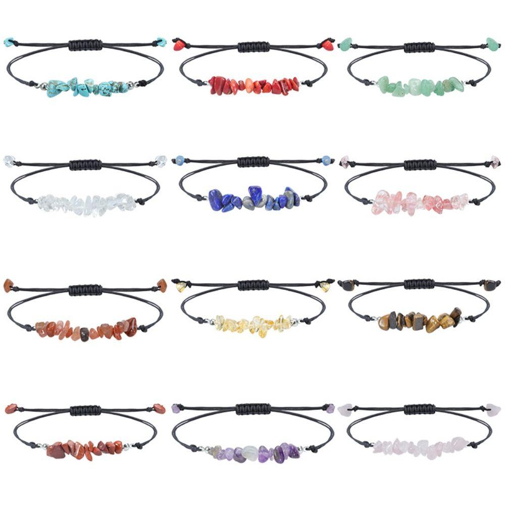 Ins Amethysts Bracelets Colored Gravel Bracelet Beads New Irregular Gravel Bracelets