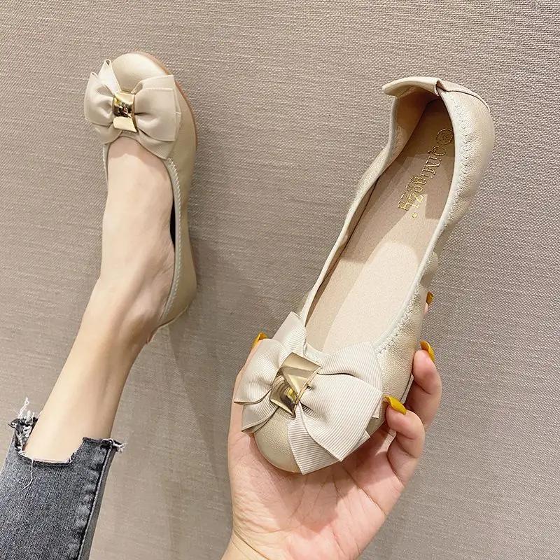 Модные женские балетки Butterfly Knot Ballet Flats Женские туфли из искусственной кожи для девочек Ballerina Ballet Flats Mary Jane Роскошные туфли