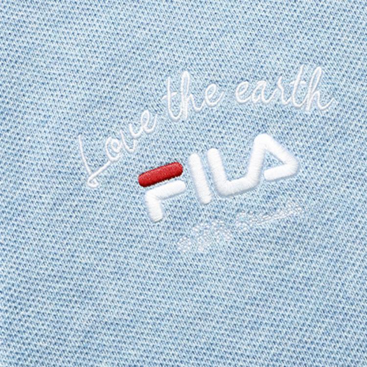 Fila X Pepe Shimada Вышитый Логотип Колорблок Спортивный Повседневный Вязаный Свитер Женский свитер Облачно-Голубой Цветочно-Серый F11W133498F-LB