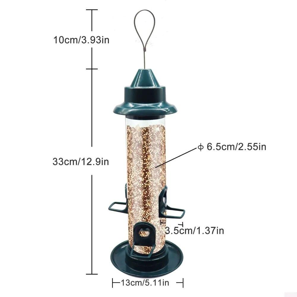 Кормушка для домашних животных, диспенсер для корма для домашних животных, уличная подвесная кормушка с несколькими отверстиями, кормушка для птиц, автоматический инструмент для кормления летающих животных
