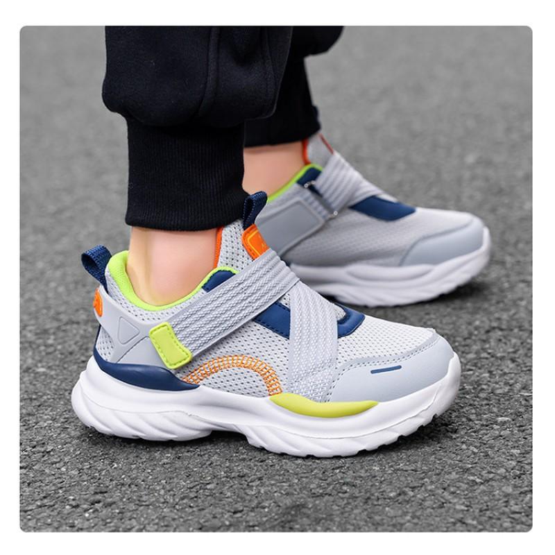 2026 New Boys 'sneaker Velcro Mesh Breathable Children's Soft Sole Light Students