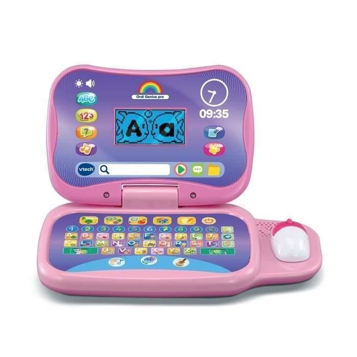 Ordinateur Éducatif VTECH ORDI GENIUS PRO ROSE Pour Enfants De 3 À 7 Ans Avec Souris Et 20 Activités Incluses