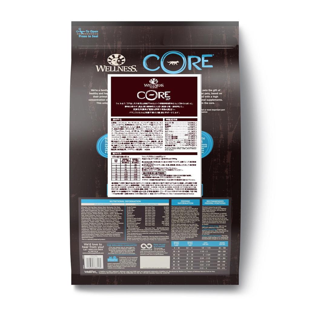 Wellness Core High Ocean Fish for Adult Dogs Years White Fish (Grain Free, Protein) (1-6 Old) 5.4kg