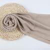 Women's Solid Color Pearl Chiffon Bubble Scarf, Long Silk Headscarf, 70x180cm, Middle Eastern Style