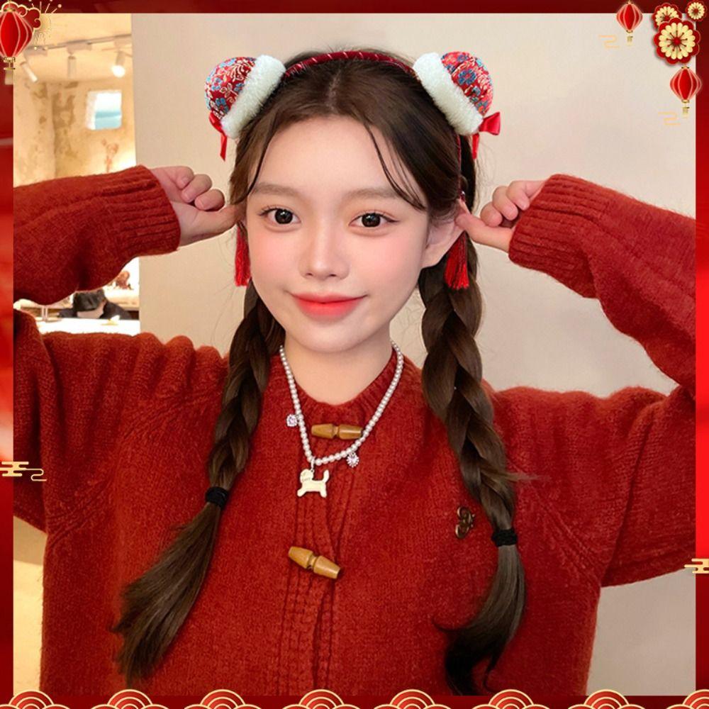 Tang Suit Hair Hoop Children Headband Tassel Hanfu Hair Sticks Chinese New Year Headwear Children
