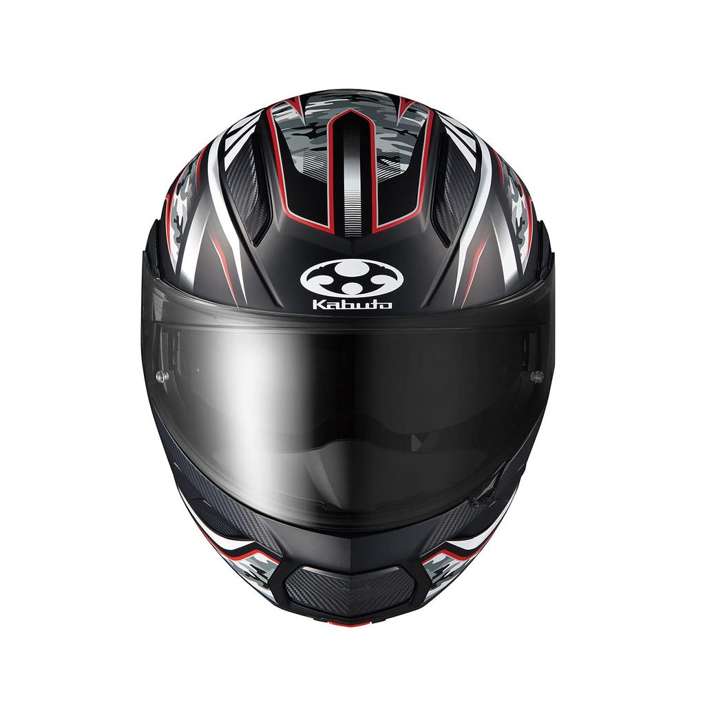 OGK Kabuto RYUKI ENERGY Motorcycle Helmet System, Flat Black/Red (Size: L)