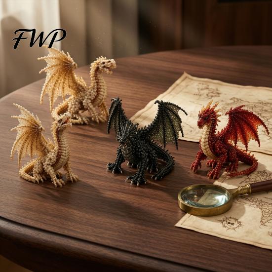 Handmade Craft Hobby DIY 3D Animal Beading Kit for Beginners, Interactive Plastic Beads Art Cute Shape Set Kids Adults, Creative Projects Home Desktop