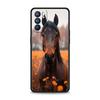 Черно-белые скачущие лошади Чехол для Oppo Reno13 Reno12 Reno11 F Reno10 Pro A54 5G Find X5 A53 A52 A9 A17 4G A79 A80 A98 Обложка