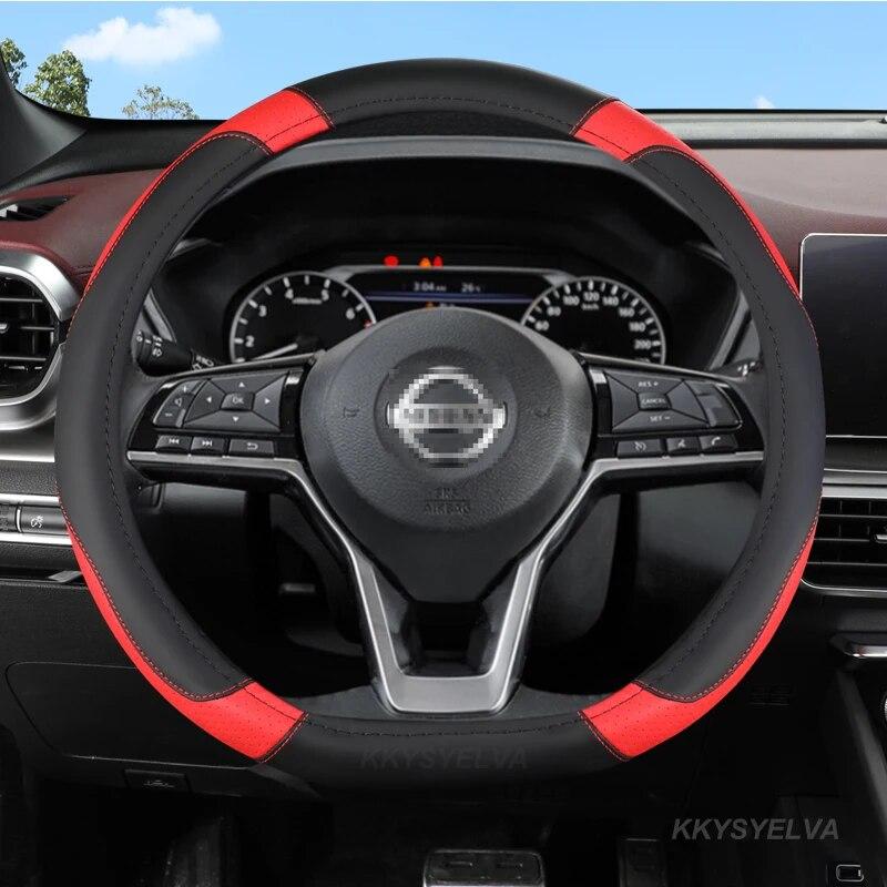 D Type Car Steering Wheel Cover For Nissan Rogue X-trail Kicks Rogue Sport Hybrid 2017 - Now Qashqai - Now Car Accessories