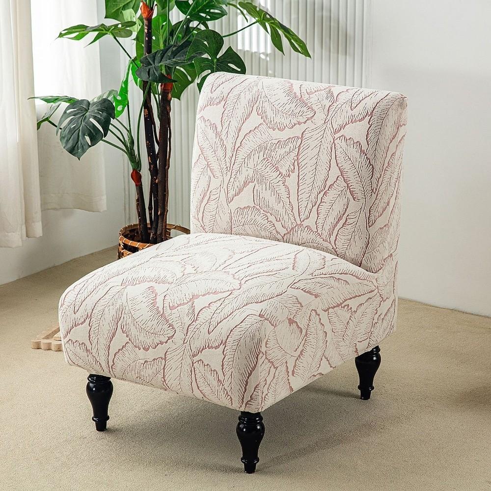 Printed Armless Chair Cover Washable Furniture Protector Cover Durable Single Sofa Slipcover